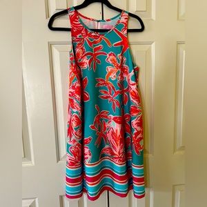 Lilly Pulitzer Wright Sea Blue Swing Dress M